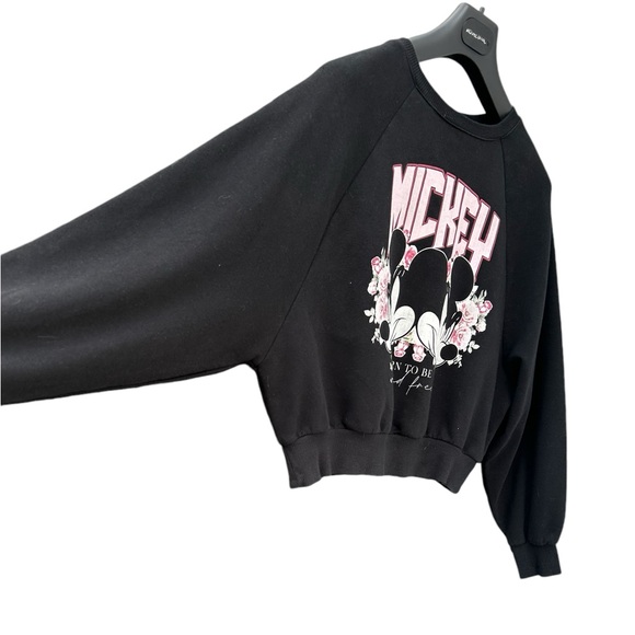 Disney RARE Mickey Mouse Sweatshirt SMALL - Born to be Wild and Free. Boxy Fit - Picture 16 of 16